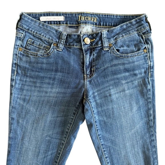 DECREE jeans women’s size 7 super skinny stretch size 29 preppy low rise S537 - Picture 2 of 9